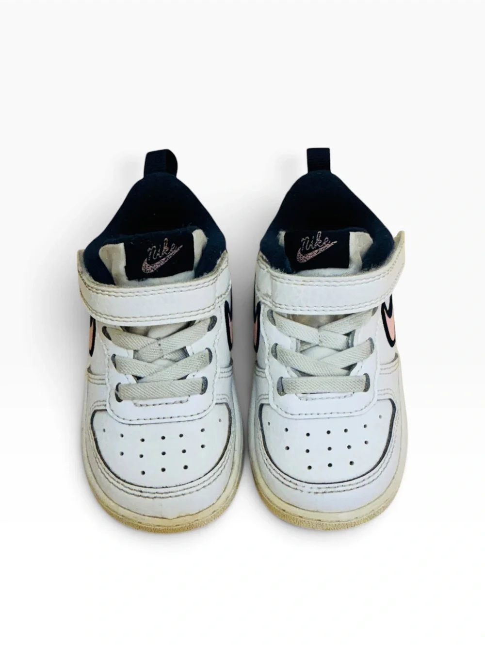 Nike Toddler Sneakers in White, Navy & Pink Size 5